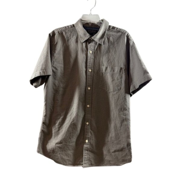 Banana Republic Gray Button-Up Shirt Men’s Large Casual Classic - Picture 3 of 7